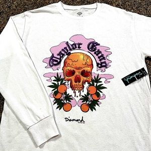 🎸 '20 Wiz Khalifa Taylor Gang Diamond Supply RARE Skull & Drip Longsleeve Tee